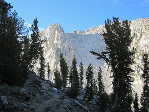 Climbing above Purple Lake